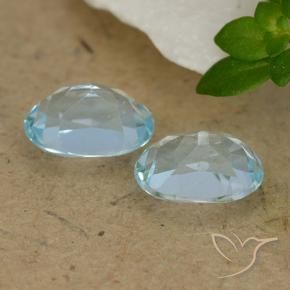 Gemas de Topacio Azul Cielo natural de 2.04 ct, Ovalada, VVS-VS