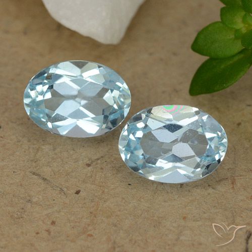 1.80ctw Natural Azul Cielo Topacio, Ovalada, VVS-VS