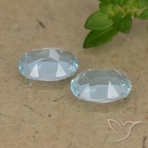 Gemas de Topacio Azul Cielo natural de 1.89 ct, Ovalada, VVS-VS