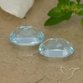 Gemas de Topacio Azul Cielo natural de 2.18 ct, Ovalada, VVS-VS