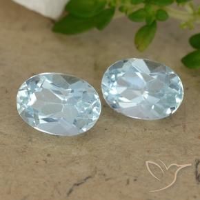 Gemas de Topacio Azul Cielo natural de 2.07 ct, Ovalada, VVS-VS