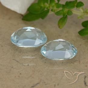 Gemas de Topacio Azul Cielo natural de 2.07 ct, Ovalada, VVS-VS