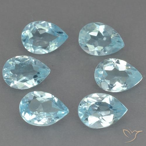 3.99ctw Natural Azul Cielo Topacio, En forma de pera, VS