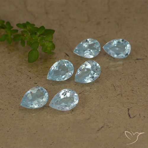 4.40ctw Natural Azul Cielo Topacio, En forma de pera, VS