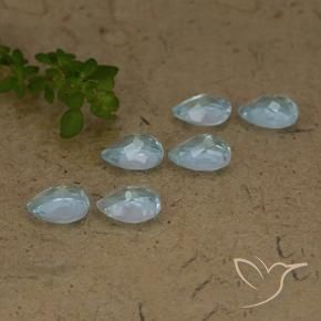 Gemas de Topacio Azul Cielo natural de 4.40 ct, En forma de pera, VS