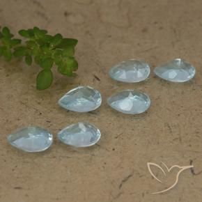Gemas de Topacio Azul Cielo natural de 4.09 ct, En forma de pera, VS