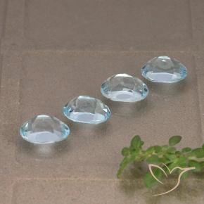 Gemas de Topacio Azul Cielo natural de 4.22 ct, Ovalada, VVS-VS