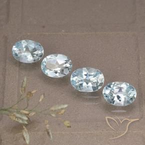 Gemas de Topacio Azul Cielo natural de 3.59 ct, Ovalada, VVS-VS