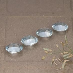 Gemas de Topacio Azul Cielo natural de 3.59 ct, Ovalada, VVS-VS