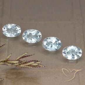 Gemas de Topacio Azul Cielo natural de 4.44 ct, Ovalada, VVS-VS