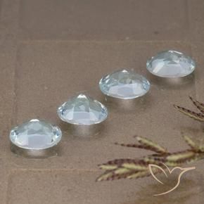 Gemas de Topacio Azul Cielo natural de 4.44 ct, Ovalada, VVS-VS