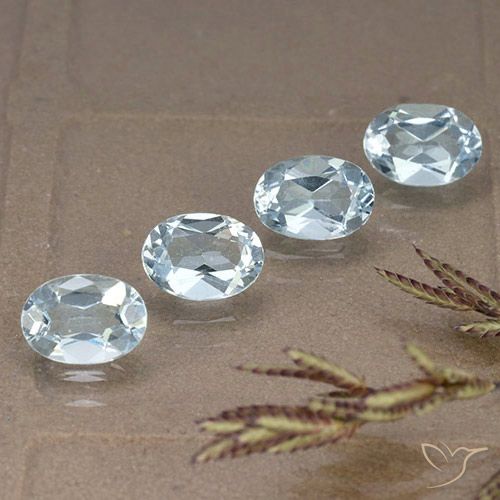 3.72ctw Natural Azul Cielo Topacio, Ovalada, VVS-VS
