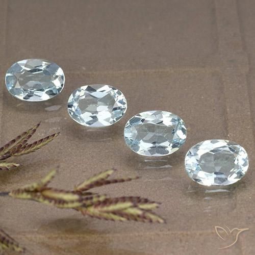 Gemas de Topacio Azul Cielo natural de 4.01 ct, Ovalada, VVS-VS