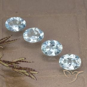 Gemas de Topacio Azul Cielo natural de 3.62 ct, Ovalada, VVS-VS