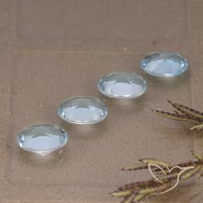 Gemas de Topacio Azul Cielo natural de 3.84 ct, Ovalada, VVS-VS