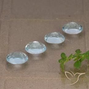 Gemas de Topacio Azul Cielo natural de 4.23 ct, Ovalada, VVS-VS
