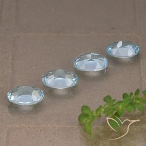 Gemas de Topacio Azul Cielo natural de 3.72 ct, Ovalada, VVS-VS