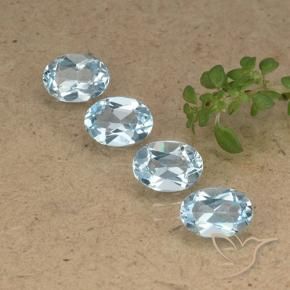 Gemas de Topacio Azul Cielo natural de 3.46 ct, Ovalada, VVS-VS