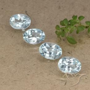 Gemas de Topacio Azul Cielo natural de 3.78 ct, Ovalada, VVS-VS