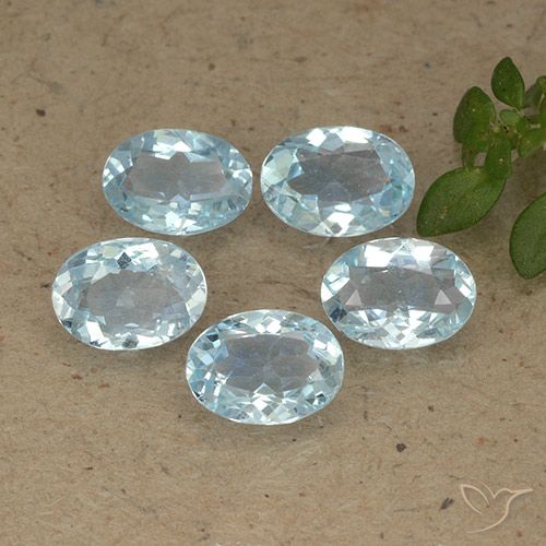 4.52ctw Natural Azul Cielo Topacio, Ovalada, VVS-VS
