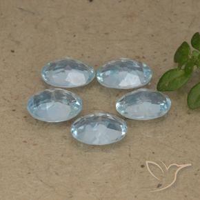 Gemas de Topacio Azul Cielo natural de 4.52 ct, Ovalada, VVS-VS