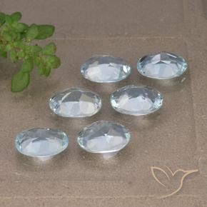 Gemas de Topacio Azul Cielo natural de 5.47 ct, Ovalada, VVS-VS