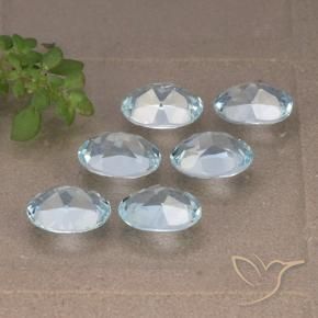 Gemas de Topacio Azul Cielo natural de 5.84 ct, Ovalada, VVS-VS