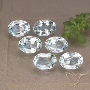 Gemas de Topacio Azul Cielo natural de 5.77 ct, Ovalada, VVS-VS