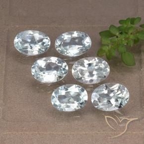 Gemas de Topacio Azul Cielo natural de 5.44 ct, Ovalada, VVS-VS