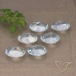 Gemas de Topacio Azul Cielo natural de 5.44 ct, Ovalada, VVS-VS