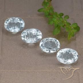 Gemas de Topacio Azul Cielo natural de 4.19 ct, Ovalada, VVS-VS
