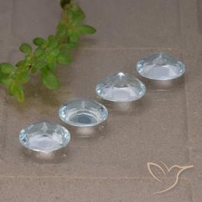 Gemas de Topacio Azul Cielo natural de 4.19 ct, Ovalada, VVS-VS