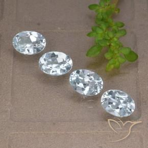 Gemas de Topacio Azul Cielo natural de 3.70 ct, Ovalada, VVS-VS