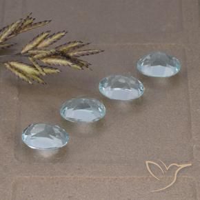 Gemas de Topacio Azul Cielo natural de 3.97 ct, Ovalada, VVS-VS