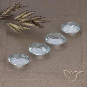 Gemas de Topacio Azul Cielo natural de 3.96 ct, Ovalada, VVS-VS