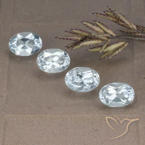 Gemas de Topacio Azul Cielo natural de 4.12 ct, Ovalada, VVS-VS