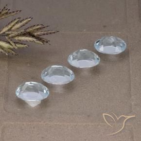 Gemas de Topacio Azul Cielo natural de 4.12 ct, Ovalada, VVS-VS