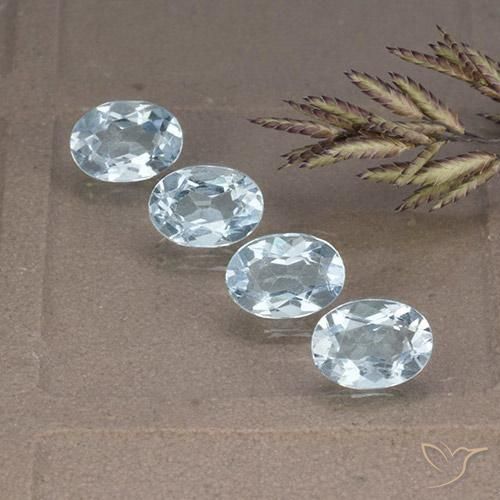 Gemas de Topacio Azul Cielo natural de 3.53 ct, Ovalada, VVS-VS