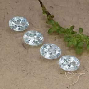 Gemas de Topacio Azul Cielo natural de 3.74 ct, Ovalada, VVS-VS