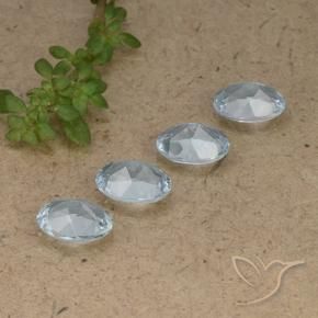 Gemas de Topacio Azul Cielo natural de 3.74 ct, Ovalada, VVS-VS