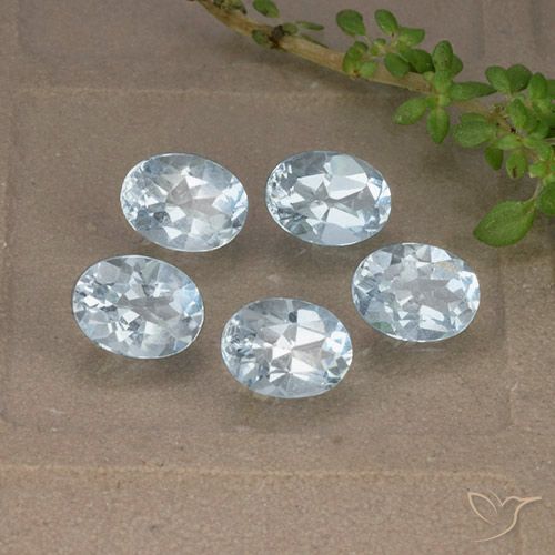 4.96ctw Natural Azul Cielo Topacio, Ovalada, VVS-VS