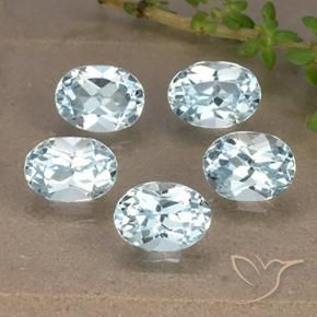 Gemas de Topacio Azul Cielo natural de 5.18 ct, Ovalada, VVS-VS