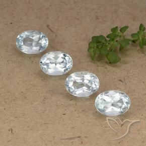 Gemas de Topacio Azul Cielo natural de 4.25 ct, Ovalada, VVS-VS