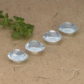 Gemas de Topacio Azul Cielo natural de 4.25 ct, Ovalada, VVS-VS