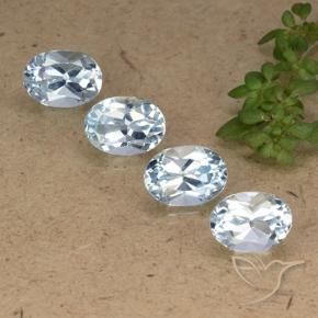 Gemas de Topacio Azul Cielo natural de 4.51 ct, Ovalada, VVS-VS