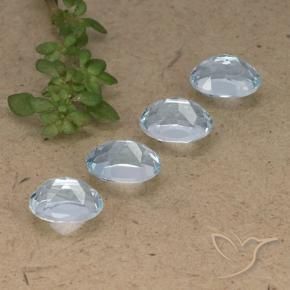 Gemas de Topacio Azul Cielo natural de 4.51 ct, Ovalada, VVS-VS