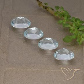 Gemas de Topacio Azul Cielo natural de 4.38 ct, Ovalada, VVS-VS