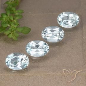 Gemas de Topacio Azul Cielo natural de 4.02 ct, Ovalada, VVS-VS