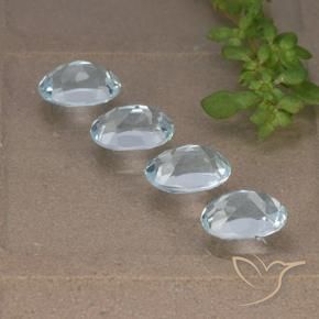 Gemas de Topacio Azul Cielo natural de 4.02 ct, Ovalada, VVS-VS
