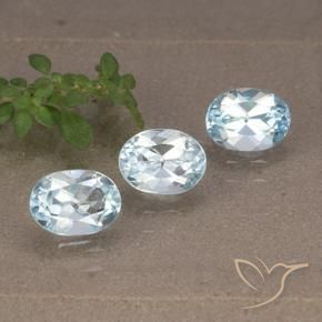 Gemas de Topacio Azul Cielo natural de 2.54 ct, Ovalada, VS